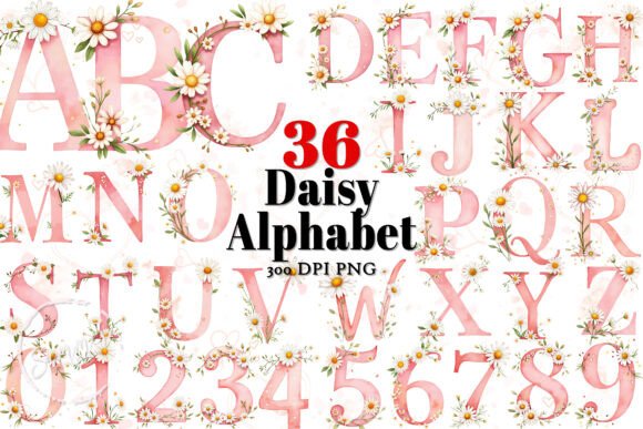 April's Floral Elegance: The Daisy Birth Flower Alphabet