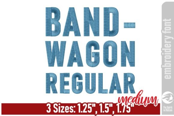 Bandwagon Regular: A Bold Embroidery Font for Modern Brands