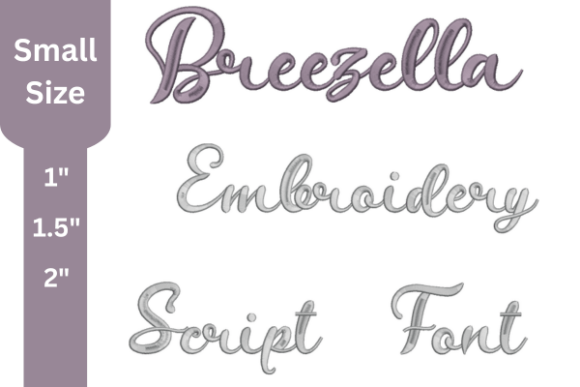 Breezella Script: A Professional Embroidery Font for Clean Stitching