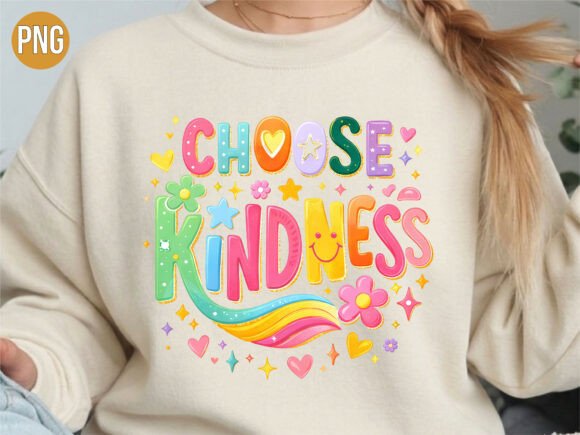 Choose Kindness Retro Cute Font PNG: Your Go-To Design Asset