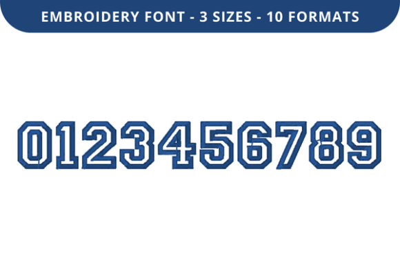 College Outline Font 0 to 9: The Ultimate Embroidery Typeface