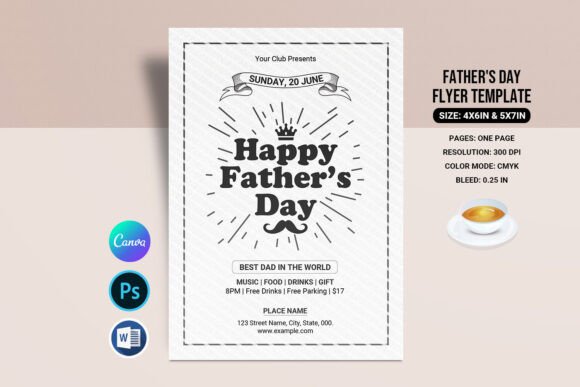 Design a Memorable Father's Day Celebration with This Flyer