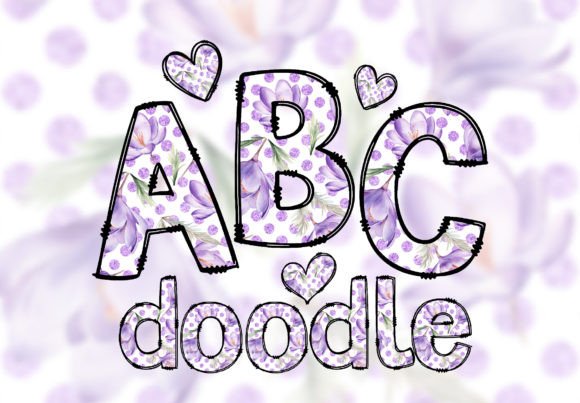 Floral Letters Crocus Doodle Alphabet: A Playful Font for Creative Projects