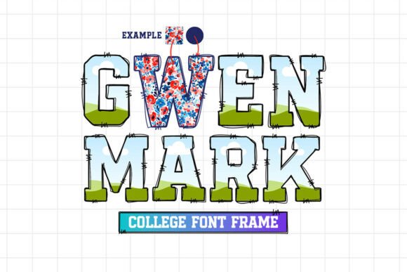 Gwen Mark Font Frame: Creative Design Templates
