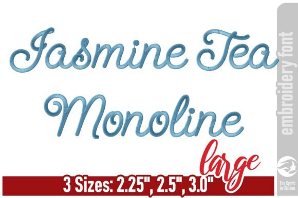 Jasmine Tea Monoline: A Modern Embroidery Typeface
