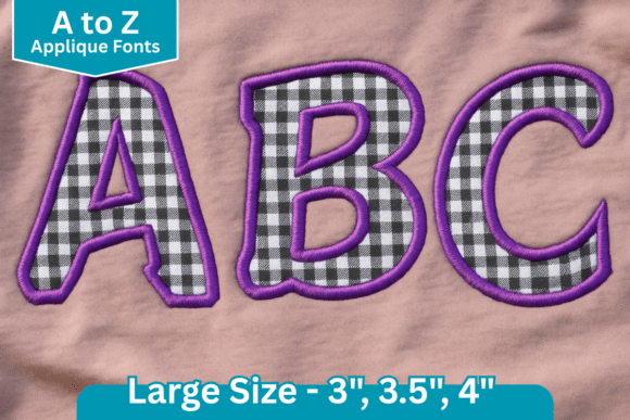 Joyful Curve Applique Embroidery Font: A Bold, Handmade Touch for Your Projects
