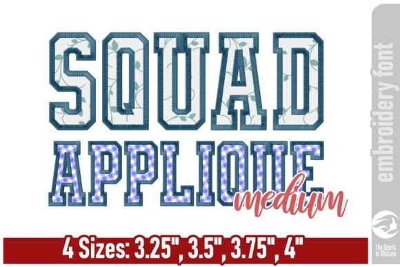 Squad Varsity Applique Font: A Bold Choice for Team Spirit