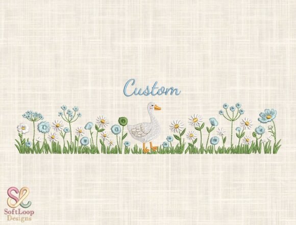 The Country Charm of Custom Goose Embroidery Design