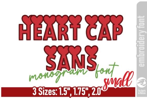 The Heart of Your Design: Meet Heart Cap Sans Monogram Font - Small