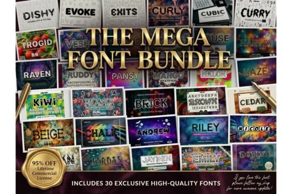 The Mega Font Bundle: Your All-in-One Creative Toolkit